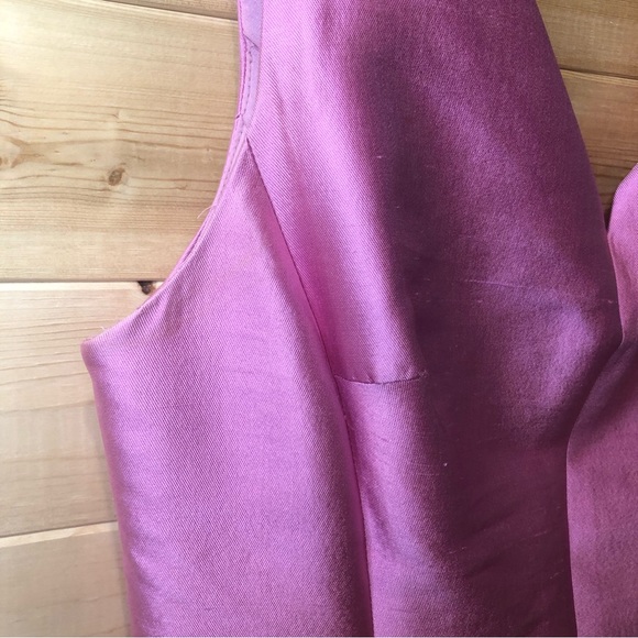 Rickie Freeman for Teri Jon || Pink Silk Sleeveless Midi Dress - Picture 6 of 11